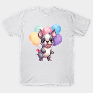 French Bulldog Holding Balloons T-Shirt